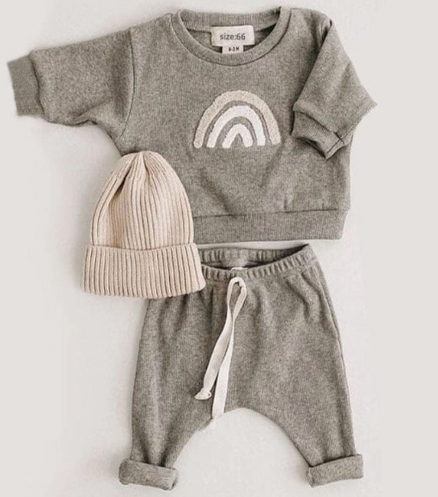 Baby Long-Sleeved Sweatshirts Pants Grey (12-18M)