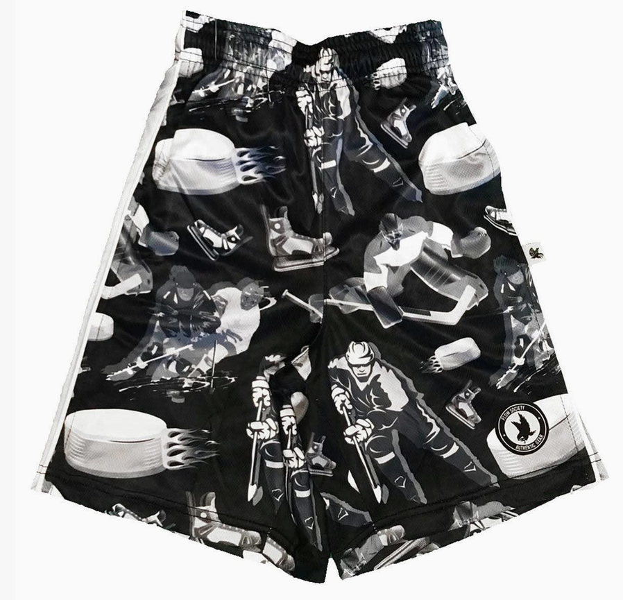Boys Slap Shot Attack Short Black/Silver (YM)