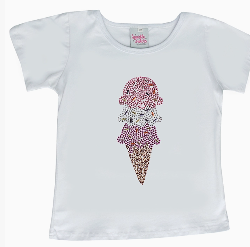 Studded Ice Cream Short Sleeve Tee White (2)