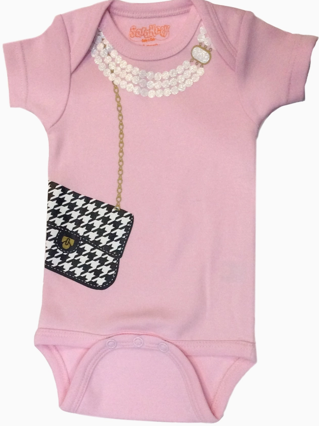 Houndstooth Bag Onesie (12-18M)