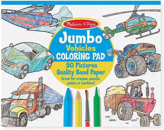 Jumbo Coloring Pad Vehicl