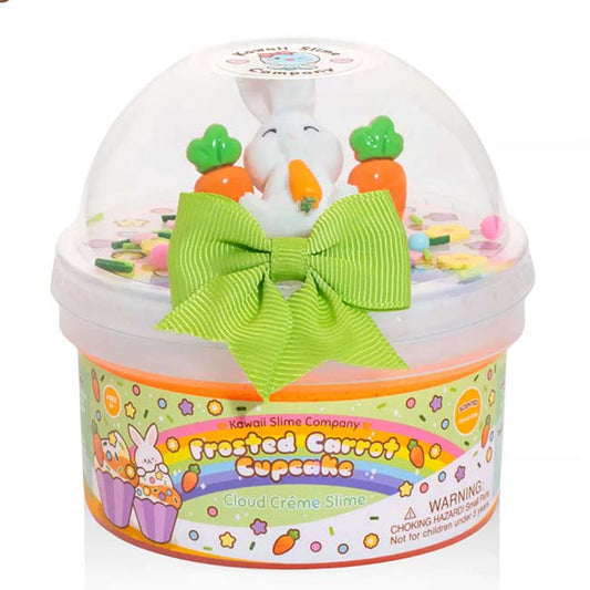 Kawaii Frosted Carrot Cupcake Cloud Creme Slime