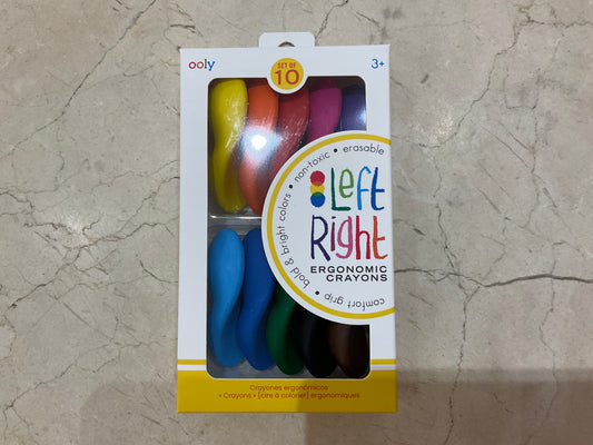 Left and Right Crayon