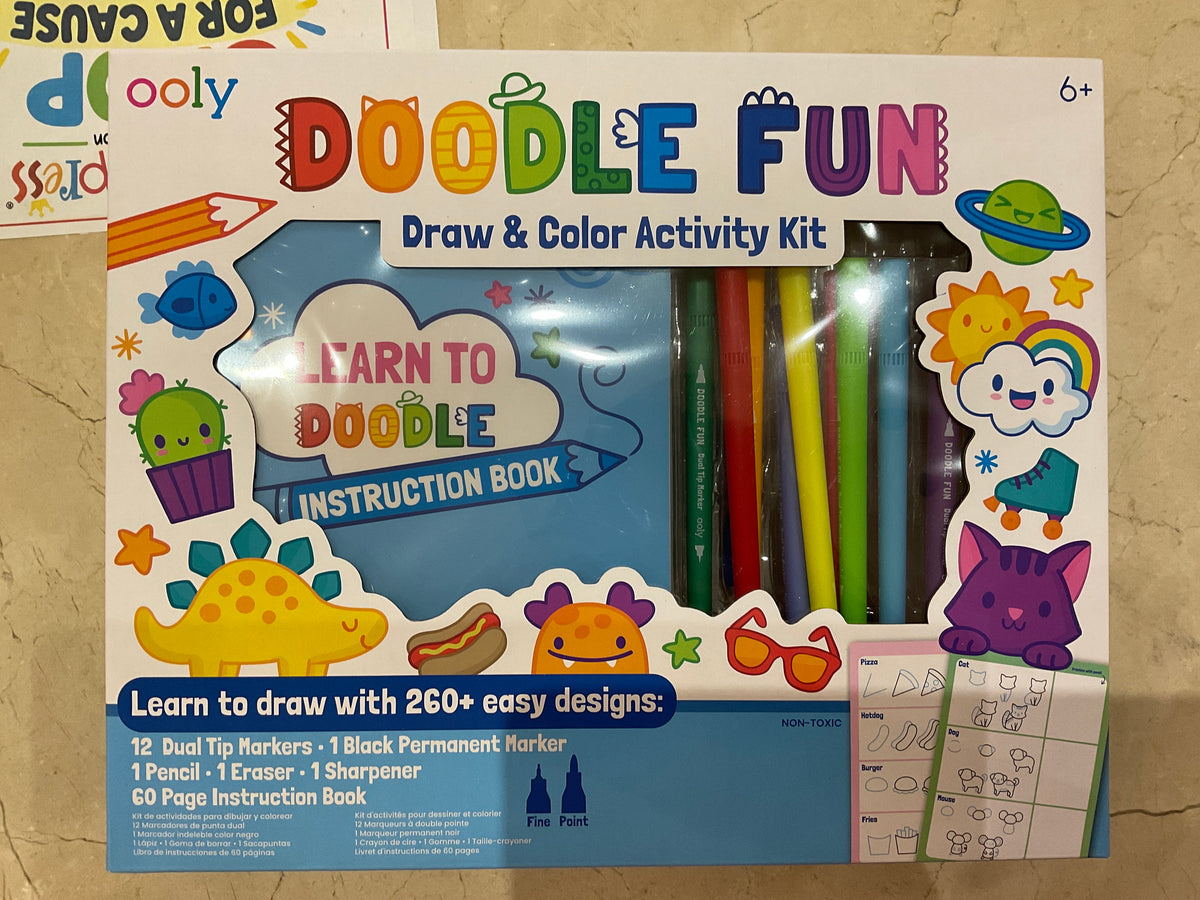 Doodle Fun: Draw & Color Activity Kit (17Pc Set)