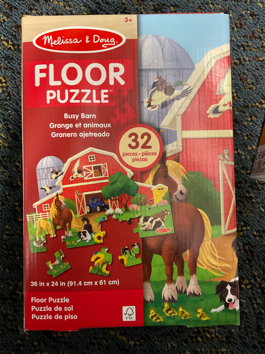 Busy Barn Shaped 32Pc Floor Puzzle
