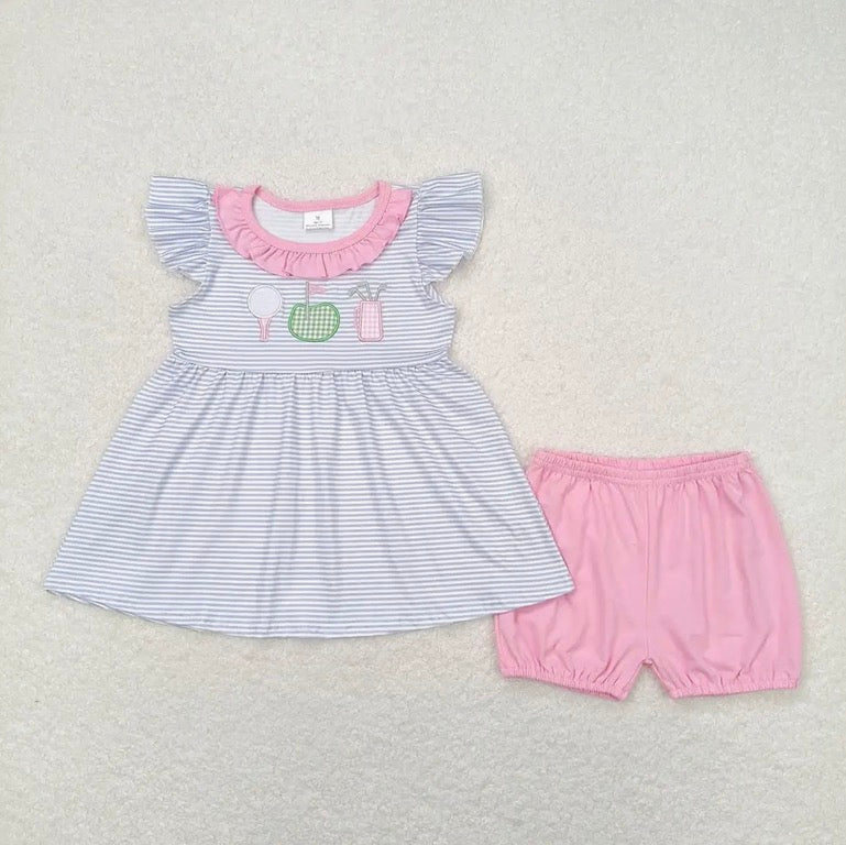 Baby Girl Golf T-Shirt & Short Set (12-18M)