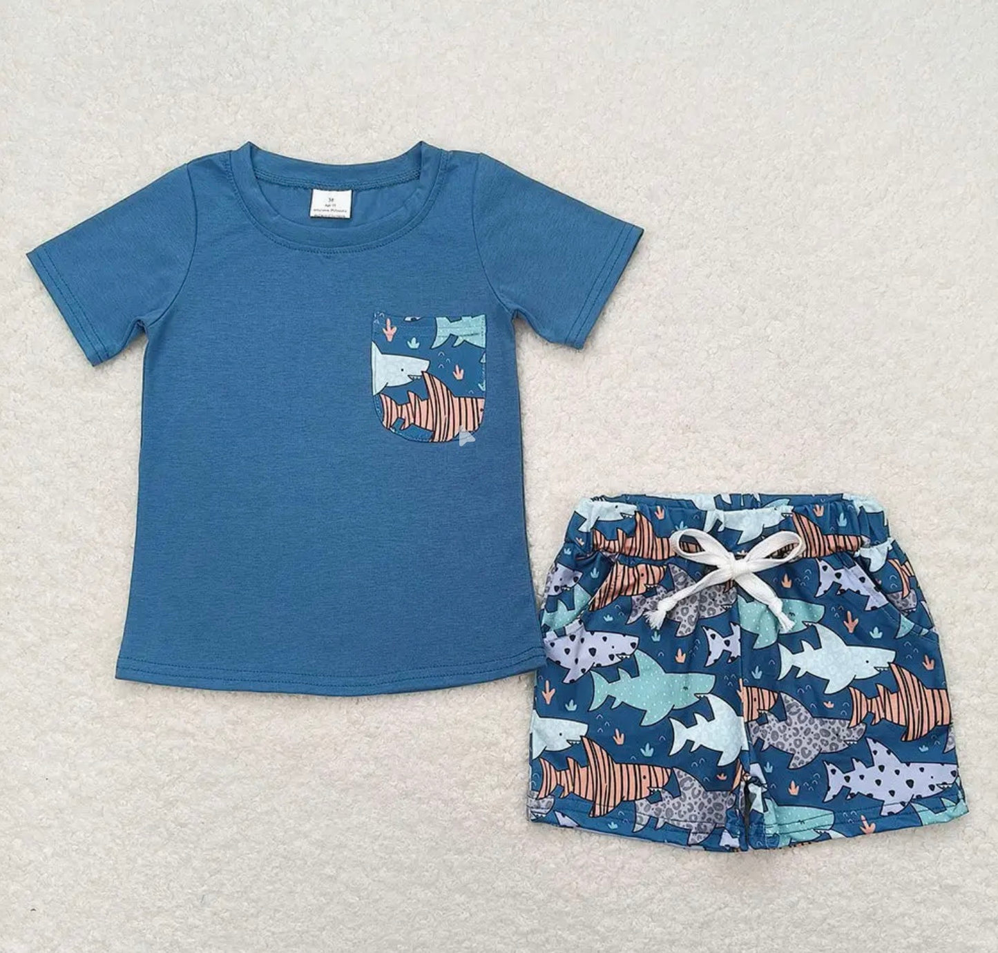 Baby Boy Fish Short Set (2T)