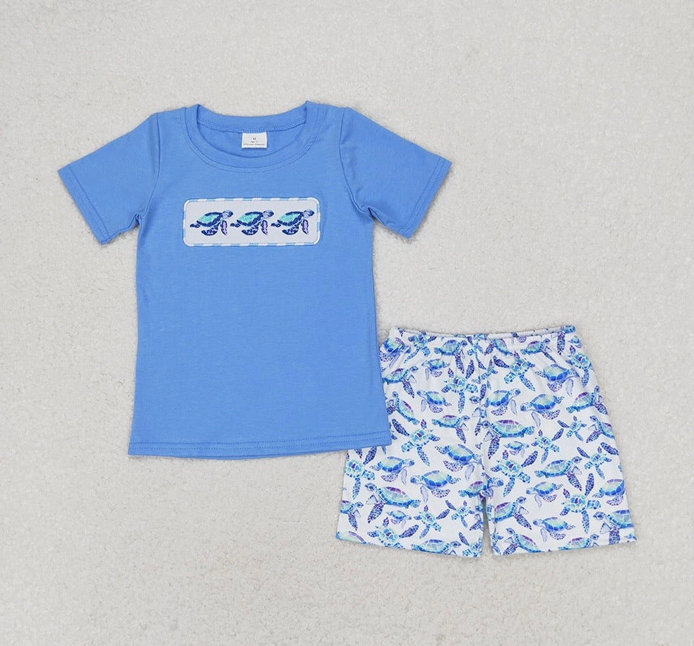 Baby Boy Blue Turtle Set (3T)