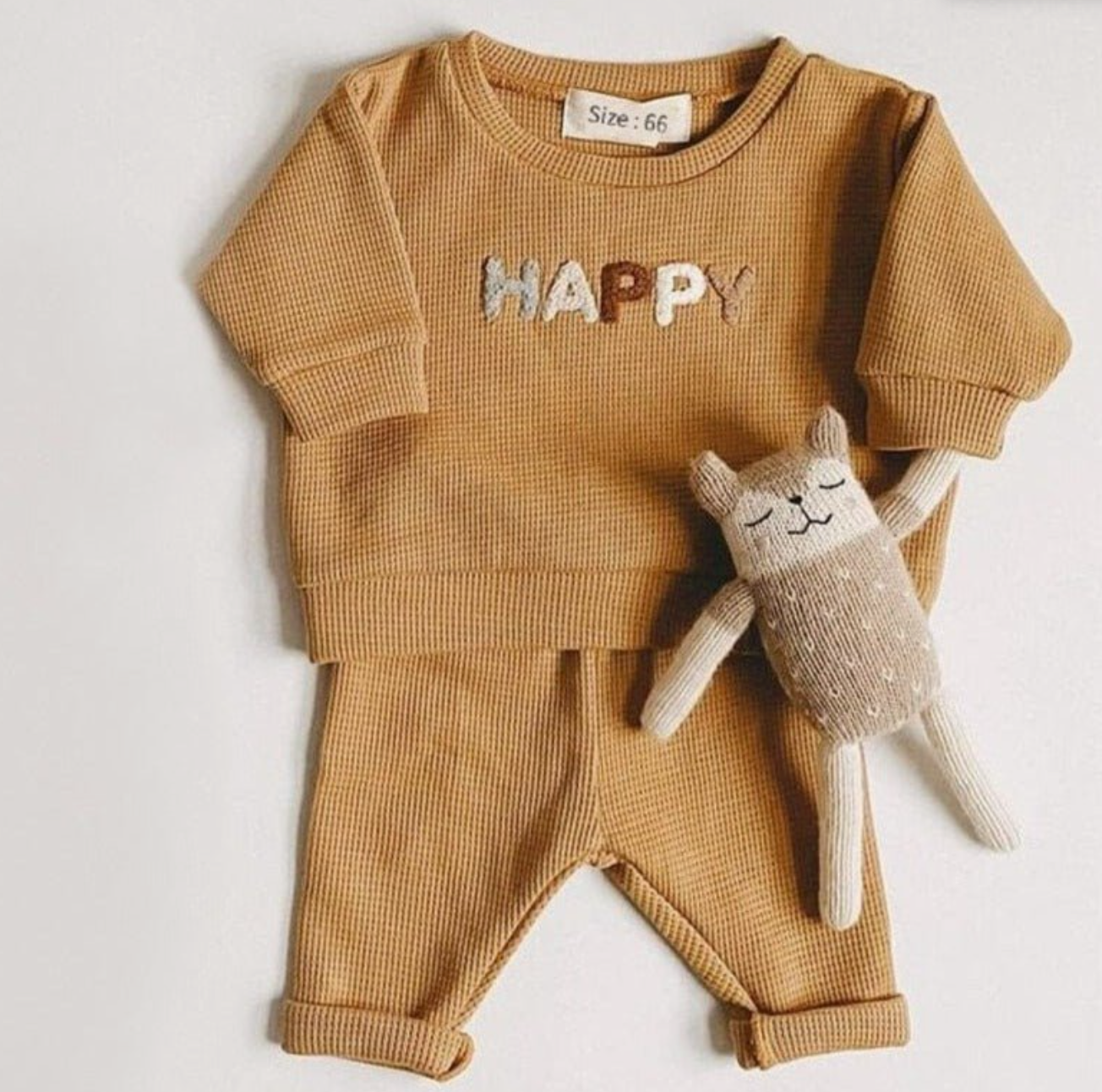Baby Long-Sleeved Sweatshirts Pants Orange (6-12M)