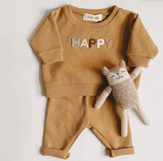 Baby Long-Sleeved Sweatshirts Pants Orange (12-18M)