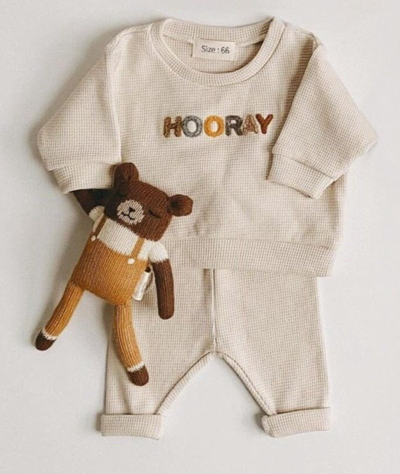 Baby Long-Sleeved Sweatshirts Pants Ivory (12-18M)