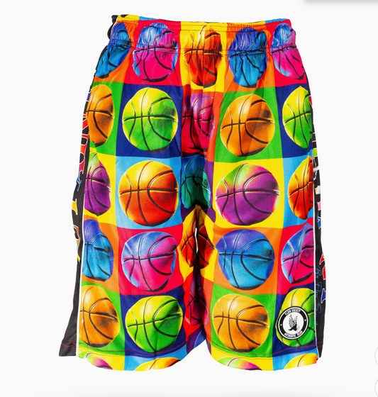 Boys Basketball Pop Art Short Multi Classic (YL)