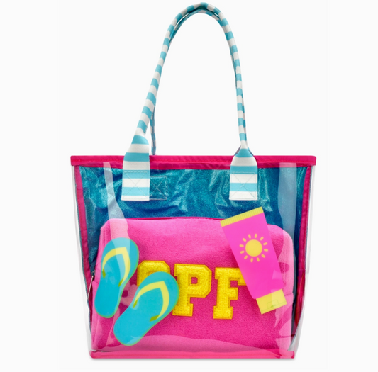 Pool Party Clear Tote 2-Piece Set