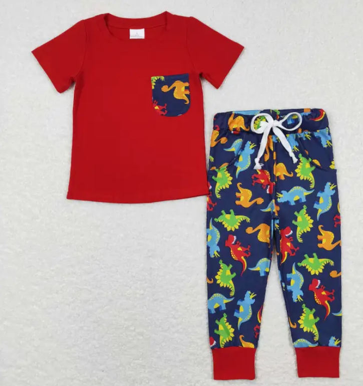 Baby Boy Red Dinosaur Set (2T)
