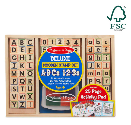 Wooden ABC Activity Stamp Set
