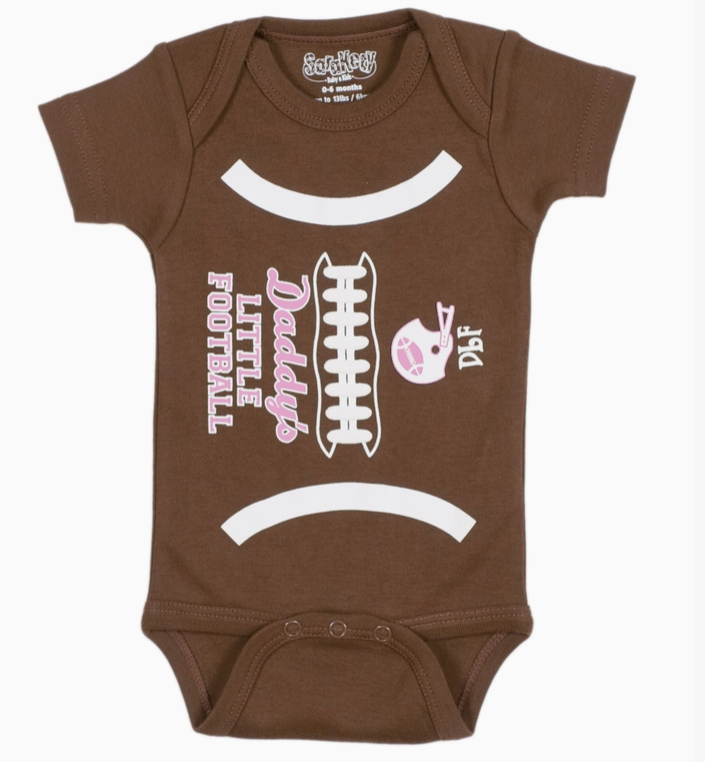 Daddy's Little Football Girl Onesie (6-12M)