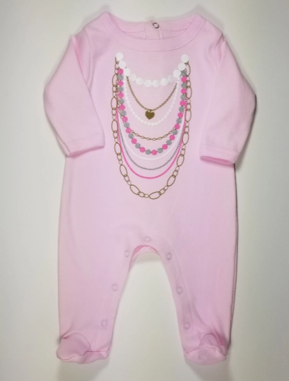 Pink Necklace Footie (3M)