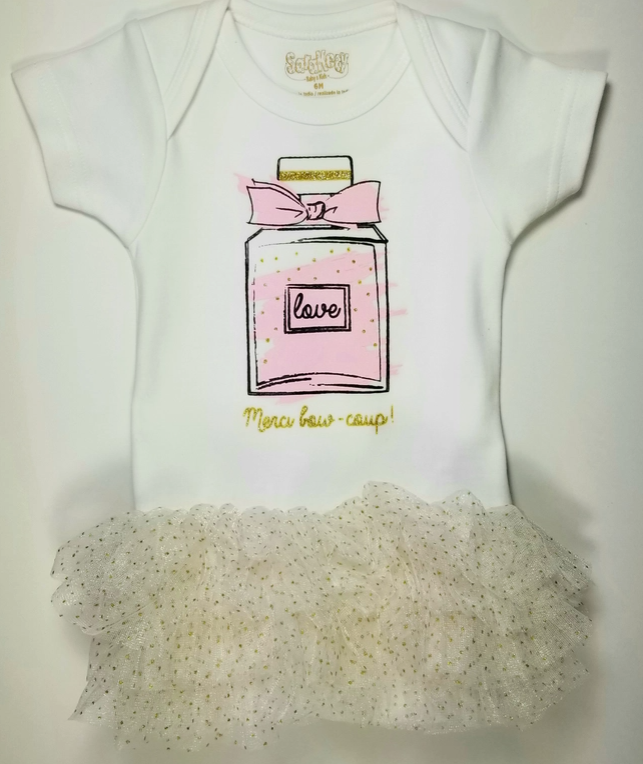 Perfume Bottle Tutu Onesie (3M)