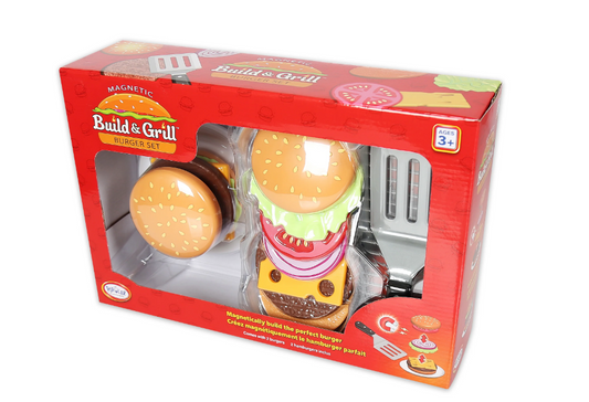 Magnetic Build & Grill Burger Set