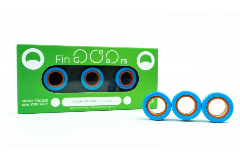 Finger Rings Orange Blue