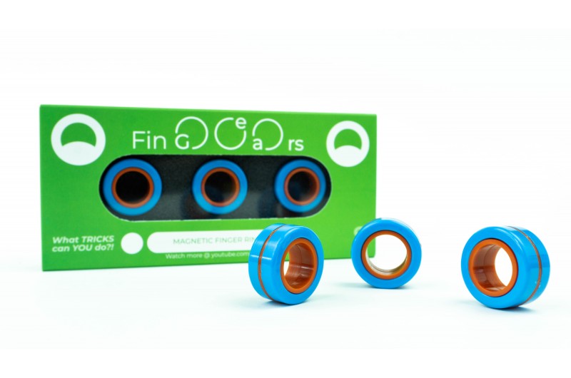 Finger Rings Orange Blue