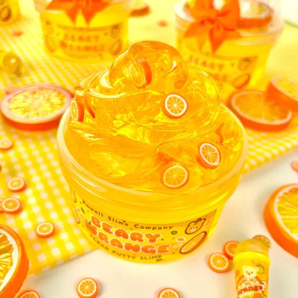 Beary Orange Clear Putty